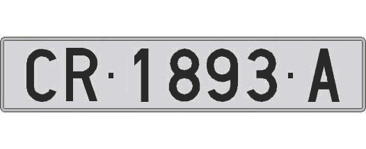 CR1893A matricula larga