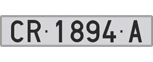 CR1894A matricula larga
