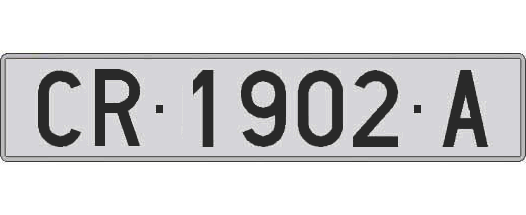 CR1902A matricula larga