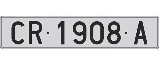 CR1908A matricula larga