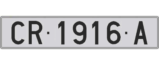 CR1916A matricula larga