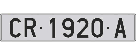CR1920A matricula larga