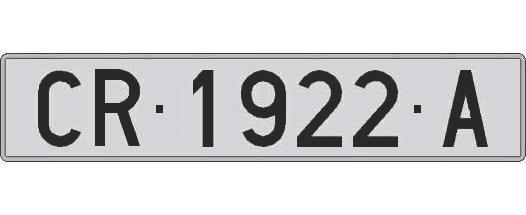 CR1922A matricula larga