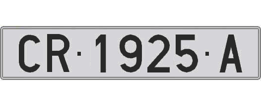 CR1925A matricula larga