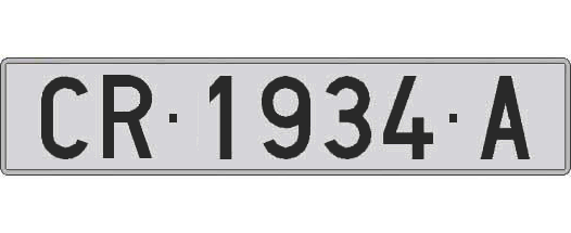 CR1934A matricula larga