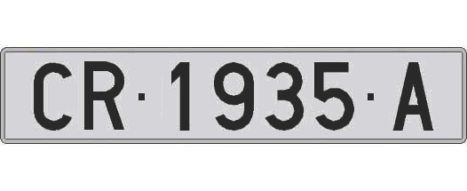 CR1935A matricula larga