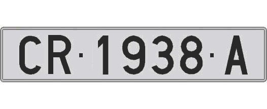 CR1938A matricula larga