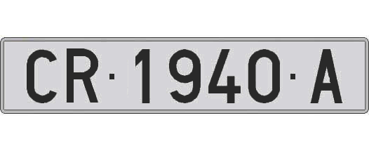 CR1940A matricula larga