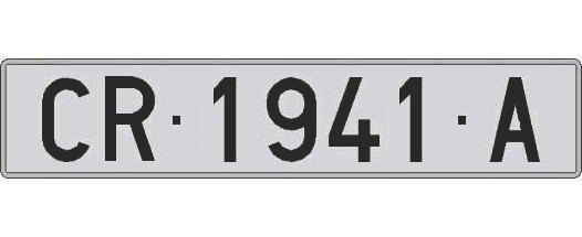 CR1941A matricula larga