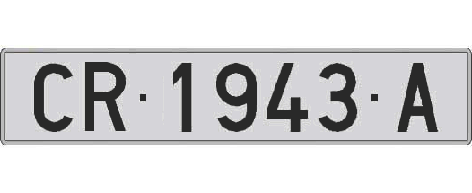 CR1943A matricula larga