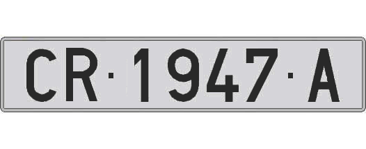 CR1947A matricula larga