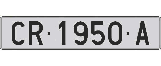 CR1950A matricula larga