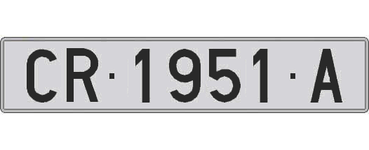 CR1951A matricula larga