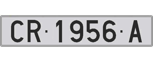CR1956A matricula larga