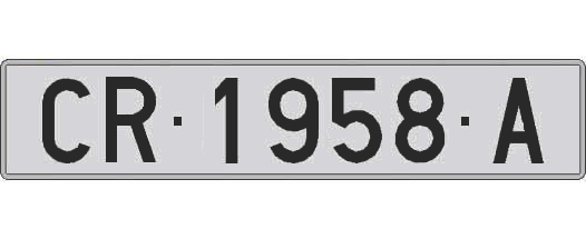 CR1958A matricula larga