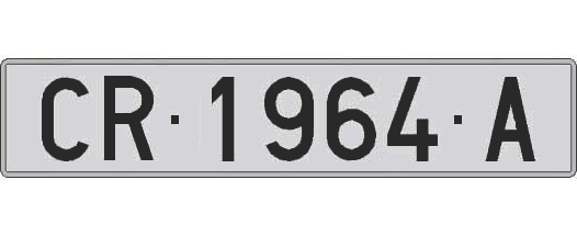 CR1964A matricula larga