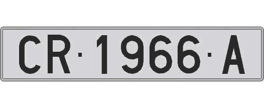 CR1966A matricula larga