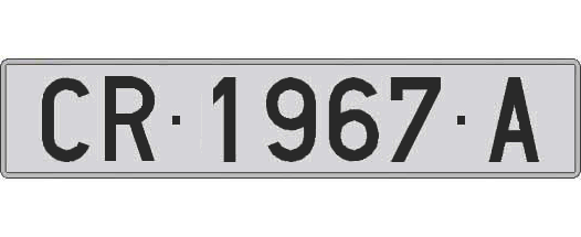 CR1967A matricula larga
