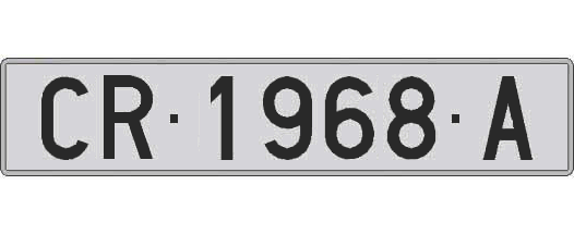 CR1968A matricula larga