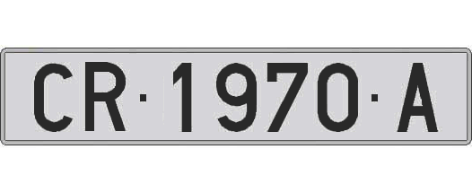 CR1970A matricula larga