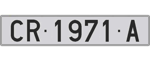 CR1971A matricula larga