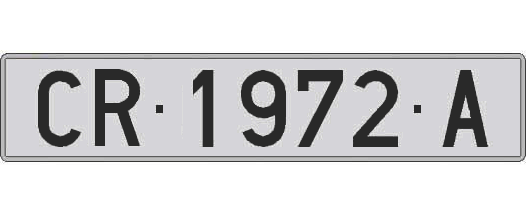 CR1972A matricula larga