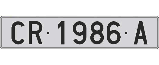 CR1986A matricula larga