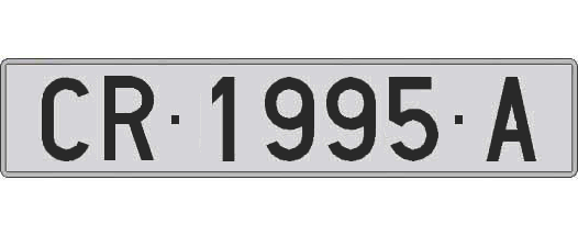 CR1995A matricula larga