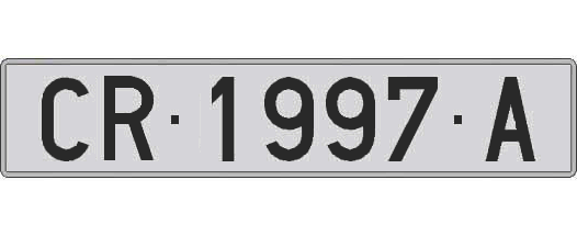 CR1997A matricula larga