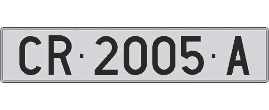 CR2005A matricula larga