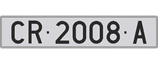 CR2008A matricula larga