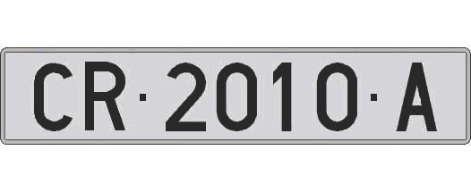 CR2010A matricula larga