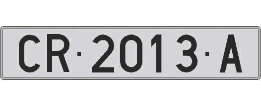 CR2013A matricula larga