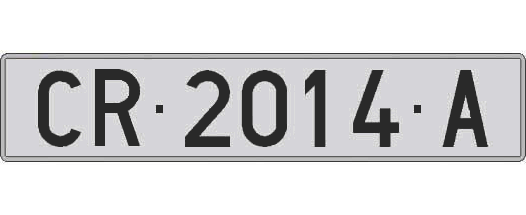 CR2014A matricula larga