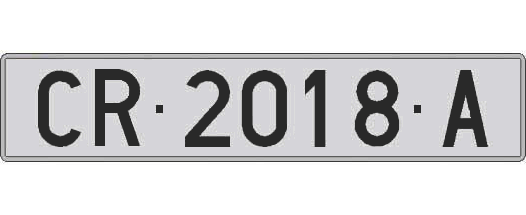 CR2018A matricula larga