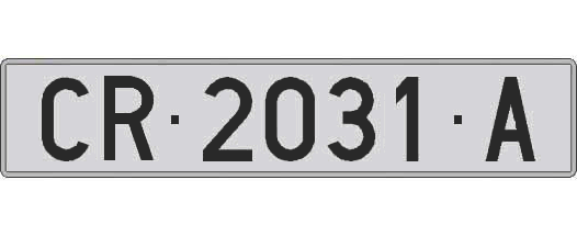 CR2031A matricula larga