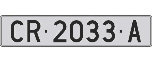 CR2033A matricula larga