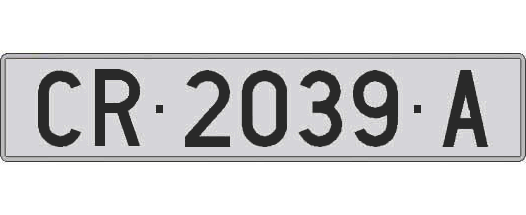 CR2039A matricula larga
