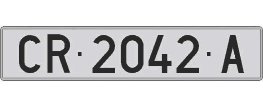 CR2042A matricula larga