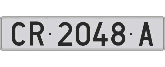 CR2048A matricula larga