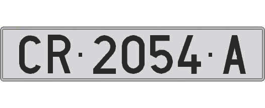 CR2054A matricula larga