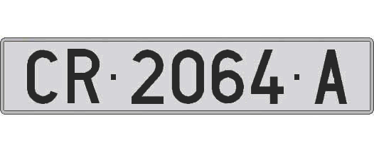 CR2064A matricula larga