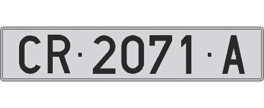 CR2071A matricula larga