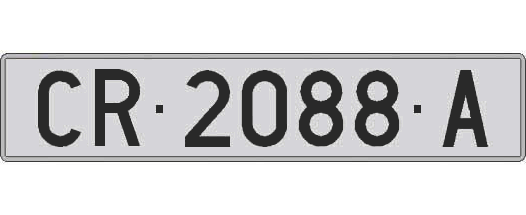 CR2088A matricula larga