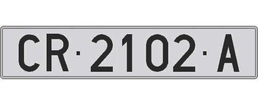 CR2102A matricula larga