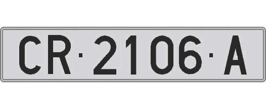 CR2106A matricula larga