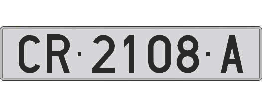 CR2108A matricula larga