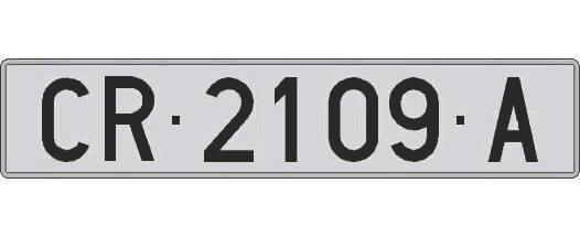 CR2109A matricula larga