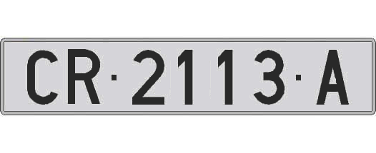 CR2113A matricula larga