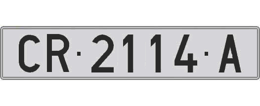 CR2114A matricula larga